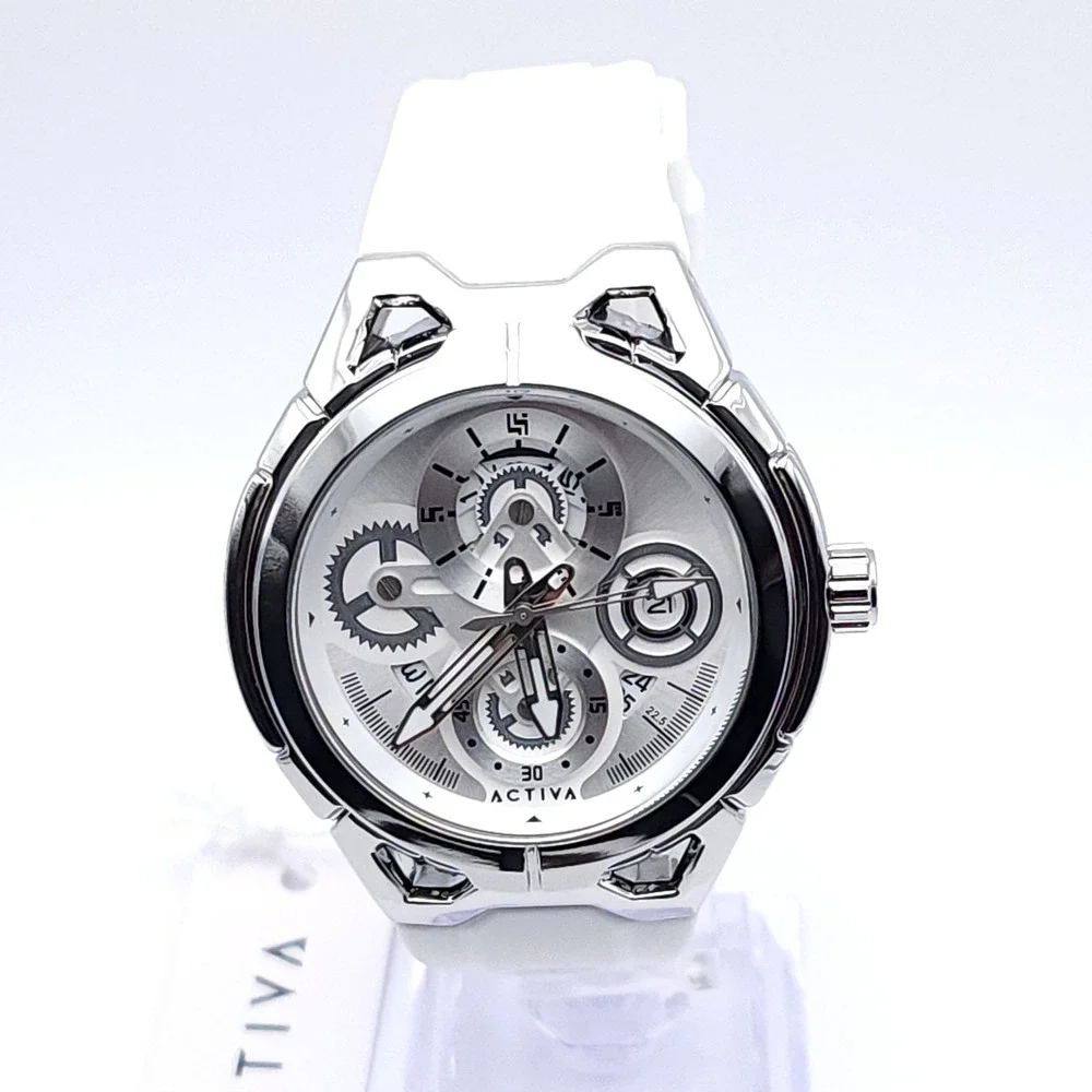 Activa‎ x Invicta Men's Sport Watch White Silicone Strap 44mm New
